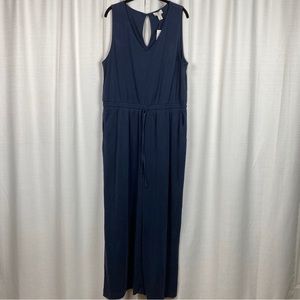 LOFT Lounge Blue Sleeveless Jumpsuit Sz.XL NWT